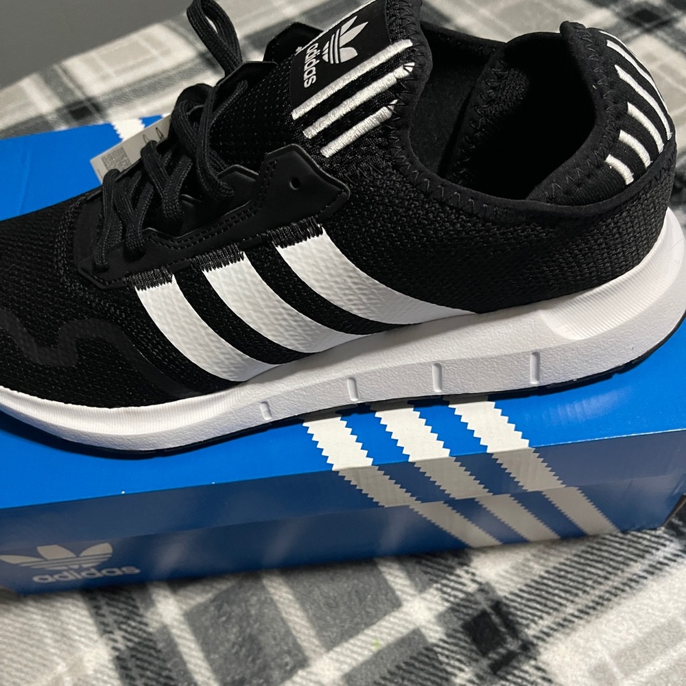 Black and White Adidas Shoes Size 14